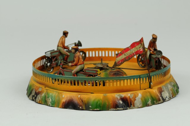 MOTORCYCLES ON CIRCULAR RACE