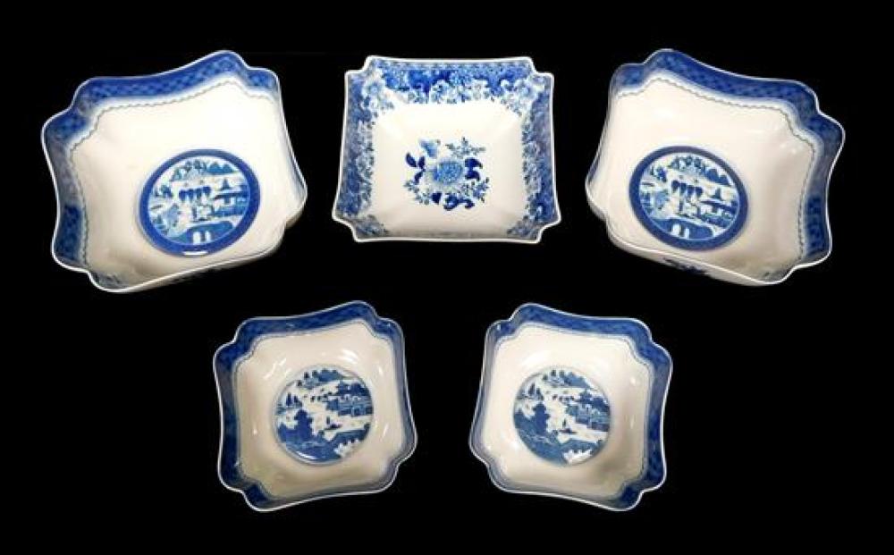 MOTTAHEDEH SERVING BOWLS, "BLUE