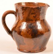 MOTTLE GLAZED REDWARE POTTERY