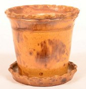 MOTTLE GLAZED REDWARE POTTERY