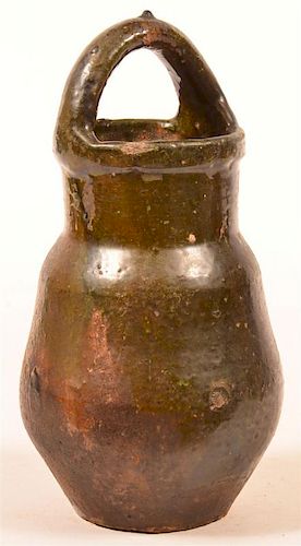 MOTTLE GLAZED REDWARE WELL WATER