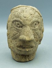 MOUND BUILDER STONE PIPE FROM