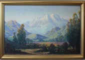 MOUNTAIN LANDSCAPE OIL ON CANV