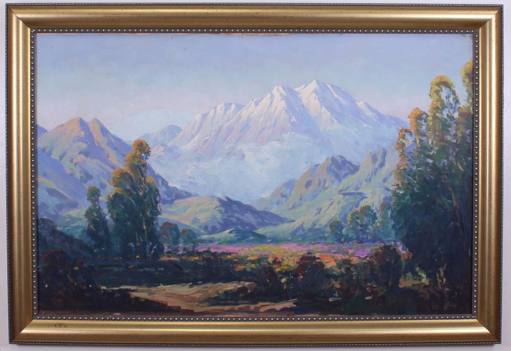 MOUNTAIN LANDSCAPE OIL ON