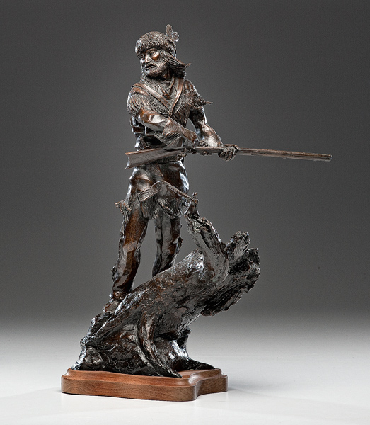 Mountain Man Bronze Signed by Rusty
