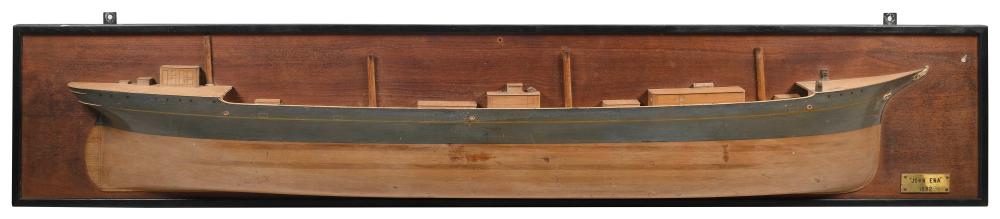 MOUNTED BUILDER'S HALF HULL MODEL