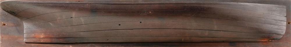 MOUNTED BUILDER'S HALF HULL MODEL