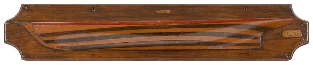 MOUNTED BUILDER’S HALF HULL MODEL