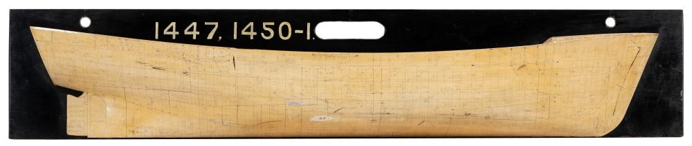 MOUNTED BUILDER’S HALF HULL MODEL