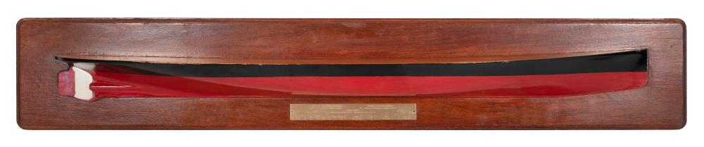 MOUNTED BUILDER’S HALF HULL MODEL