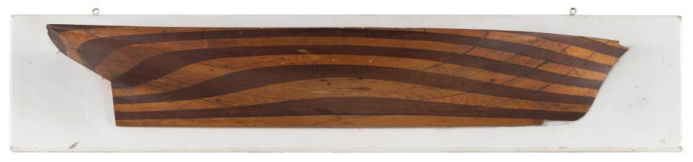MOUNTED BUILDER'S HALF HULL MODEL