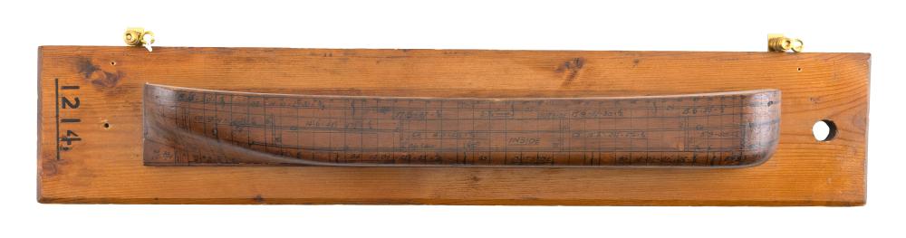 MOUNTED BUILDER’S HALF HULL MODEL