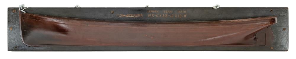 MOUNTED BUILDER’S HALF HULL MODEL