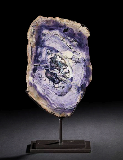 Mounted Geode Slice Specimen, 