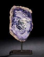 Mounted Geode Slice Specimen,