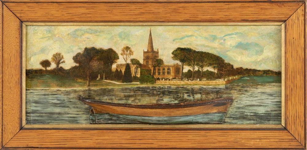 MOUNTED HALF HULL MODEL OF AN