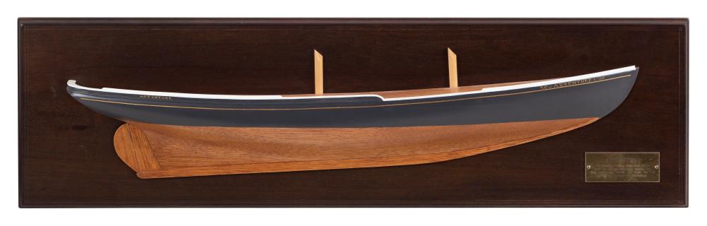 MOUNTED HALF HULL MODEL OF THE