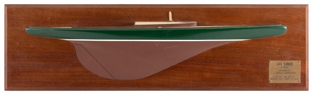 MOUNTED HALF HULL MODEL OF A