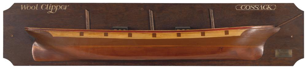 MOUNTED HALF HULL MODEL OF "THE