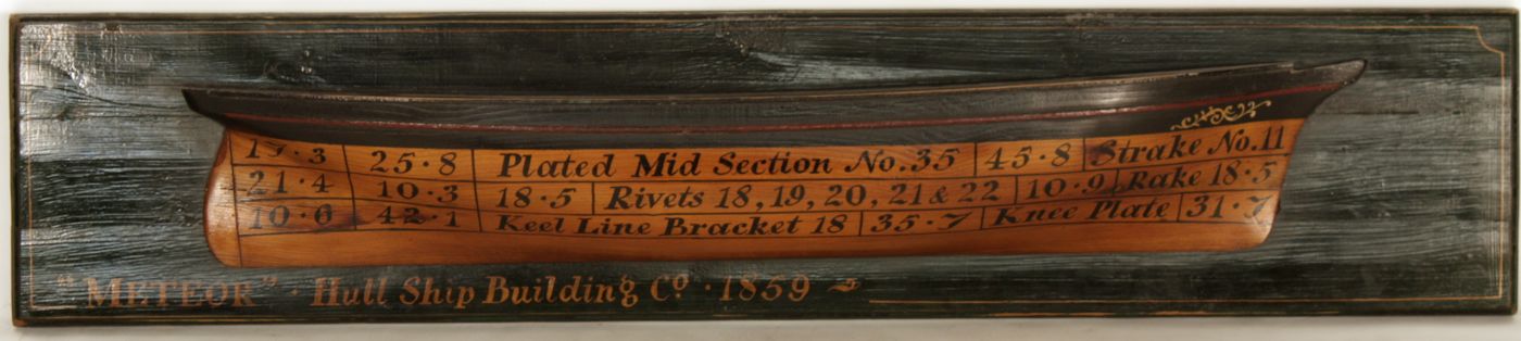 MOUNTED HALF MODEL OF THE VESSEL