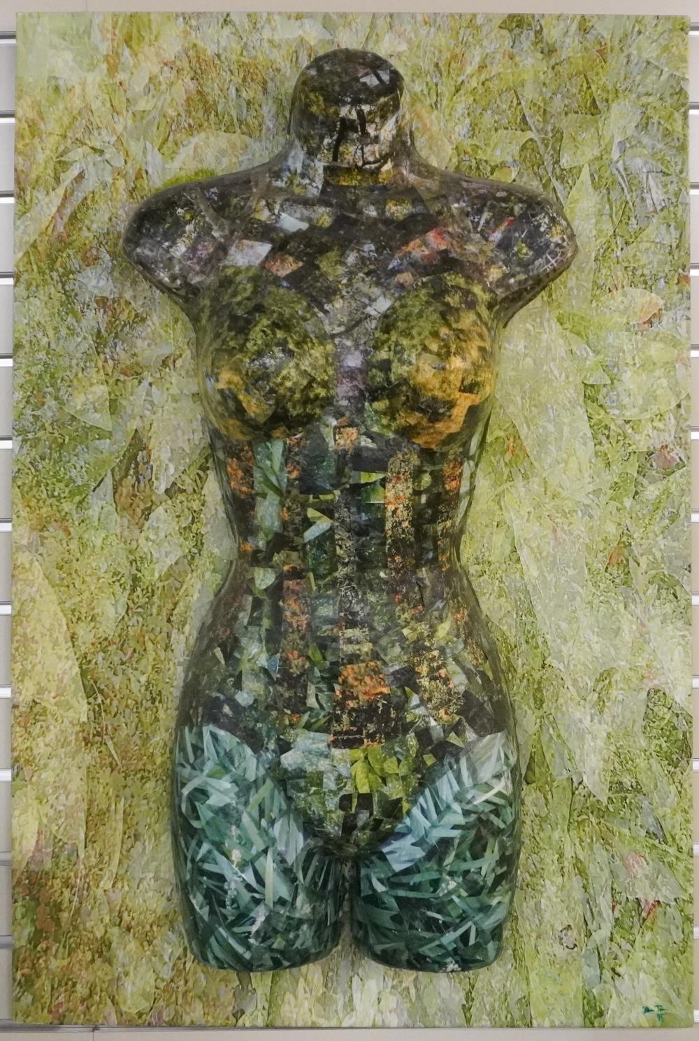 MOUNTED MULTIMEDIA SCULPTURE OF A