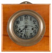 MOUNTED SHIP’S CLOCK EARLY 20T