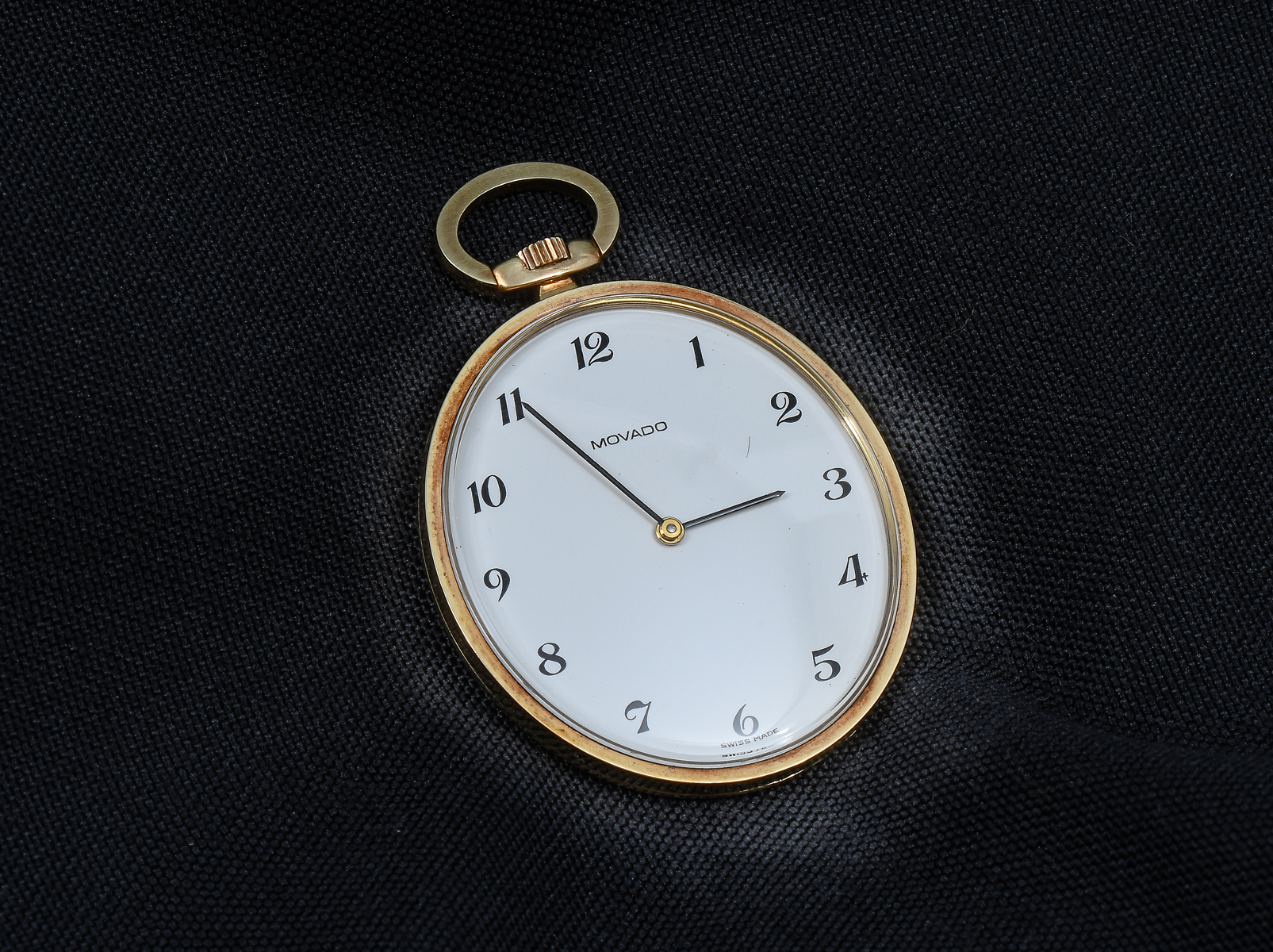 MOVADO 14K OVAL DIAL OPEN FACE