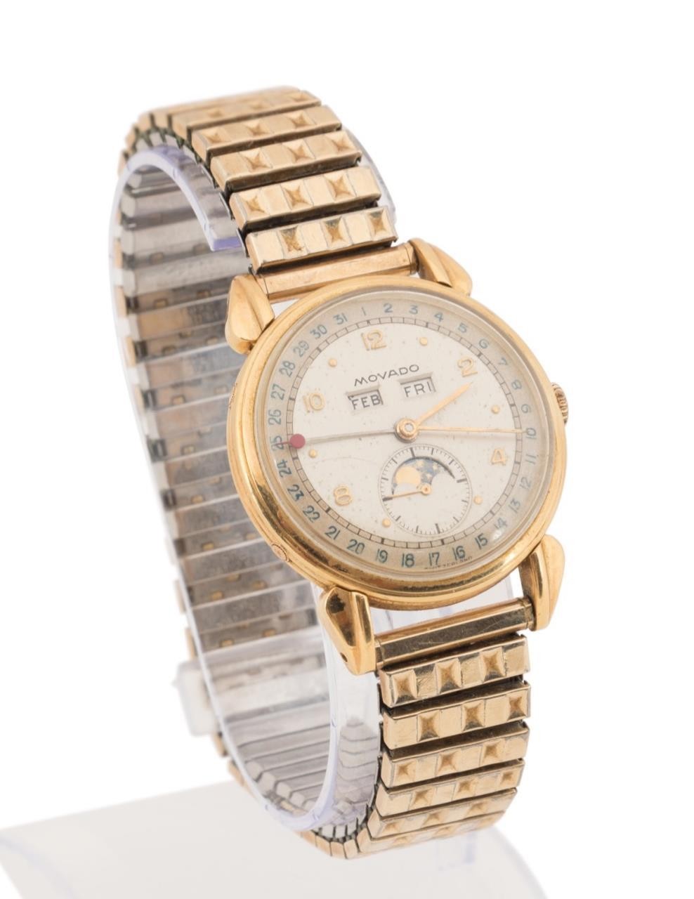 MOVADO 18K TRIPLE DATE MOON PHASE
