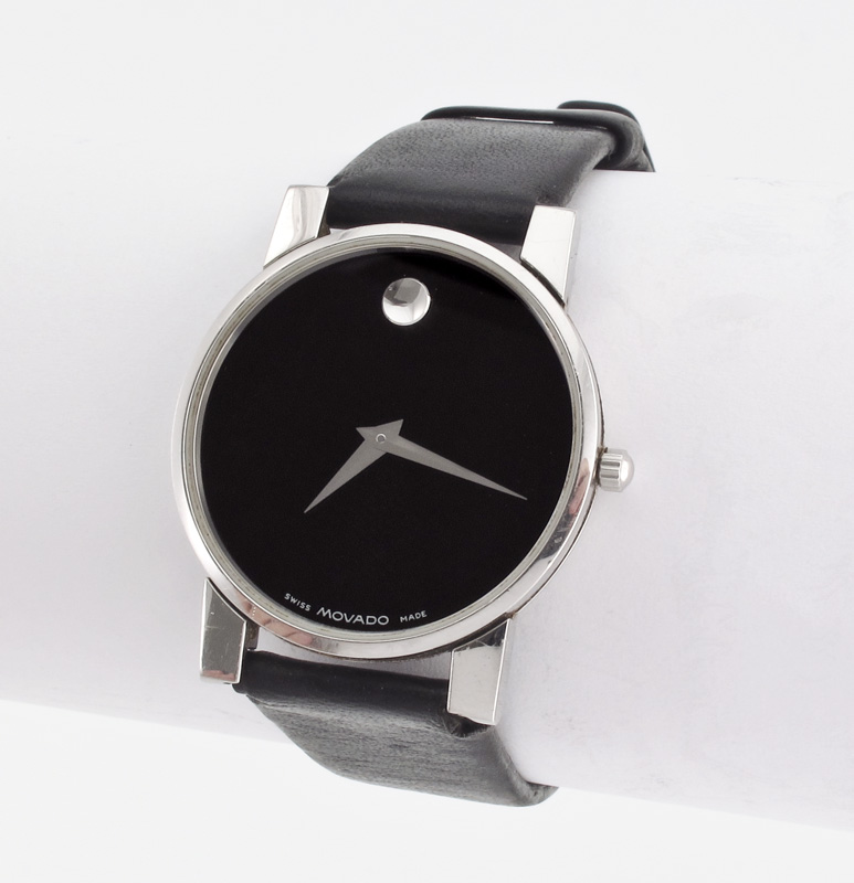 MOVADO MUSEUM WRISTWATCH: Stainless