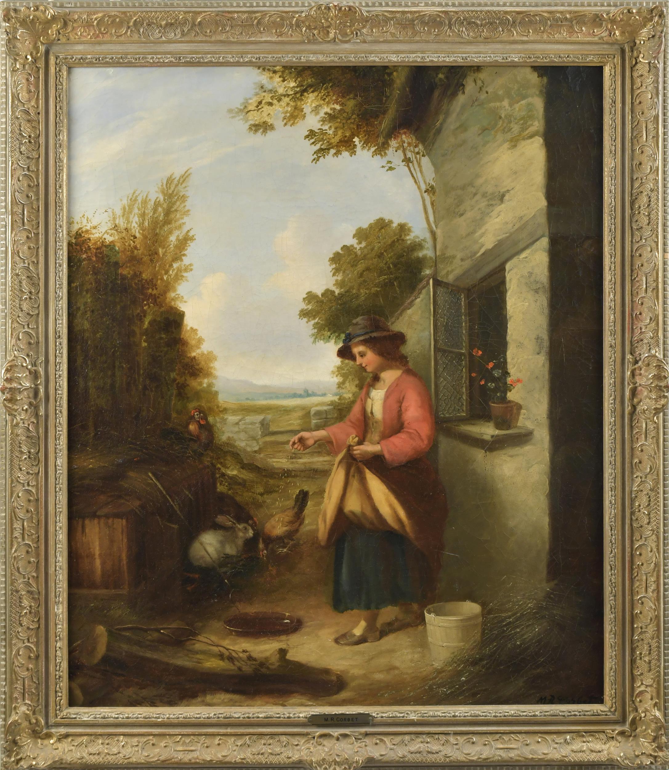 M.R. CORBET SIGNED OIL, WOMAN