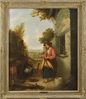 M.R. CORBET SIGNED OIL, WOMAN