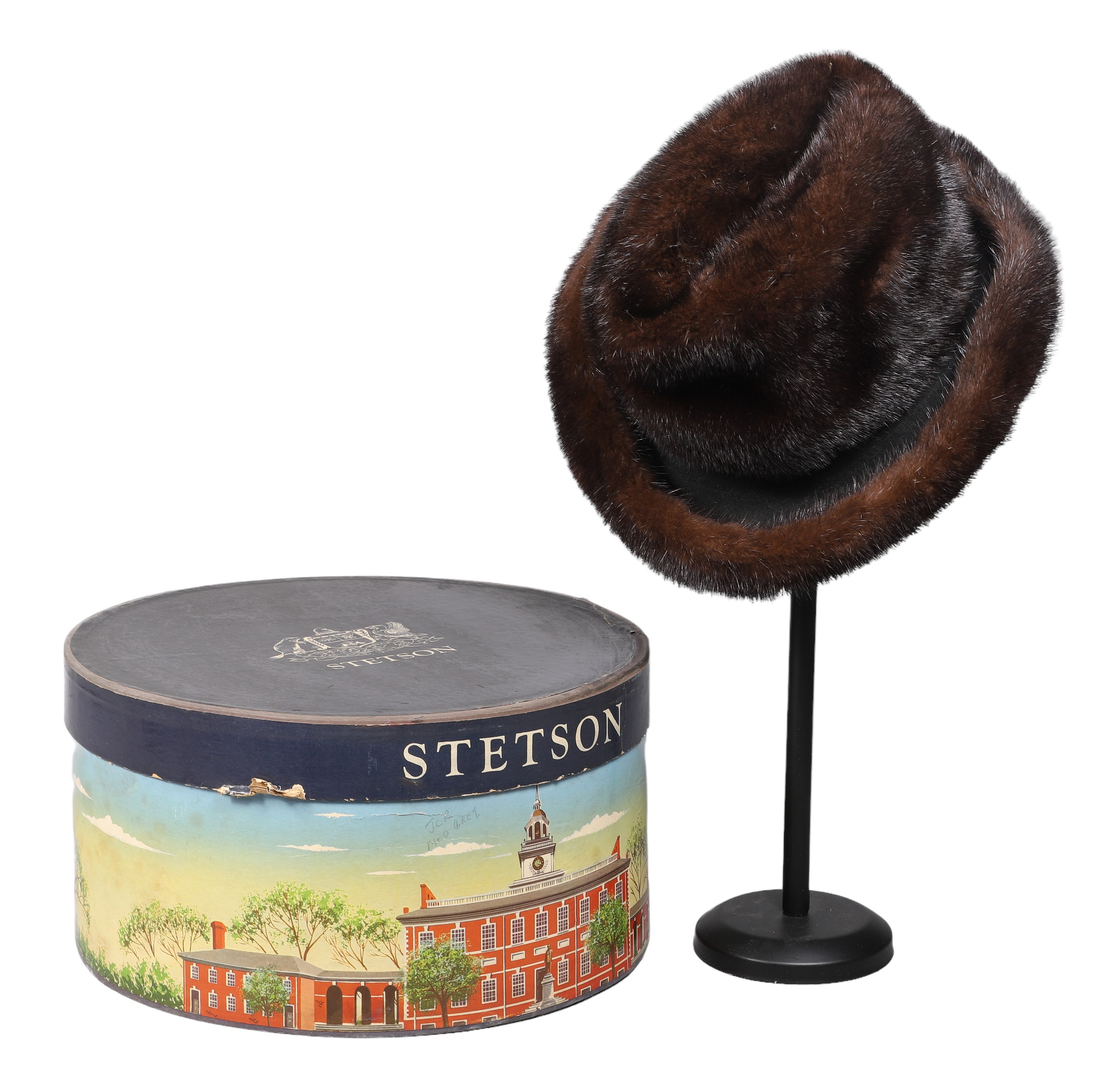 Mr. Laurence mink hat, chocolate