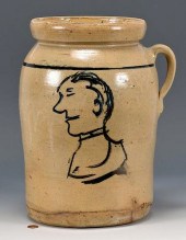 MS DAVIS & SON STONEWARE CHURN