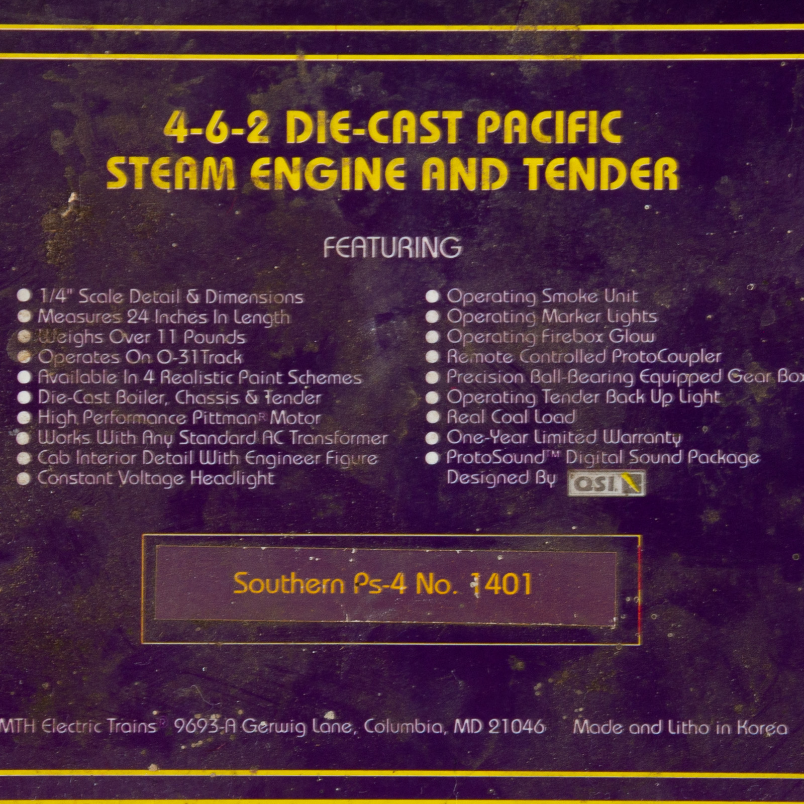 M.T.H. 4-6-2 STEAM ENGINE &
