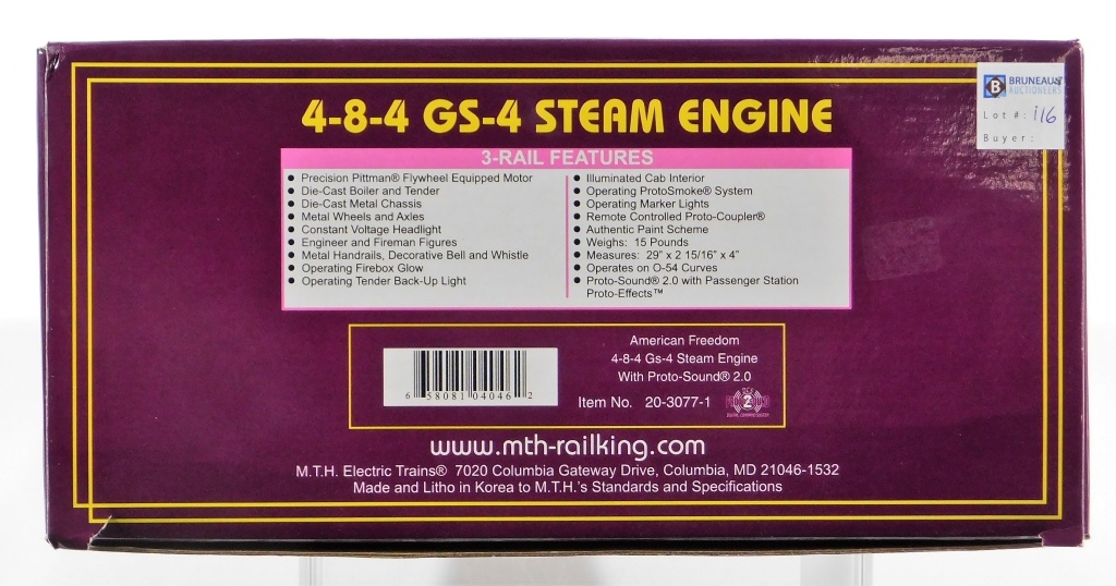MTH AMERICAN FREEDOM 4-8- GS-4