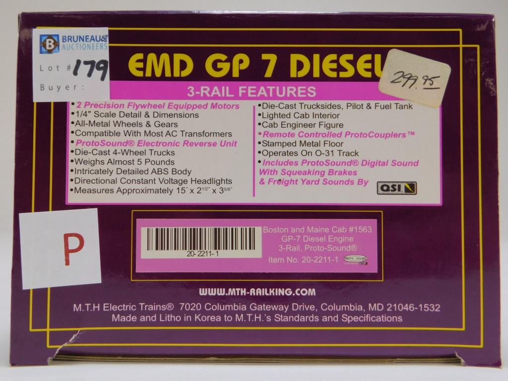 MTH BOSTON & MAINE EMD GP-7