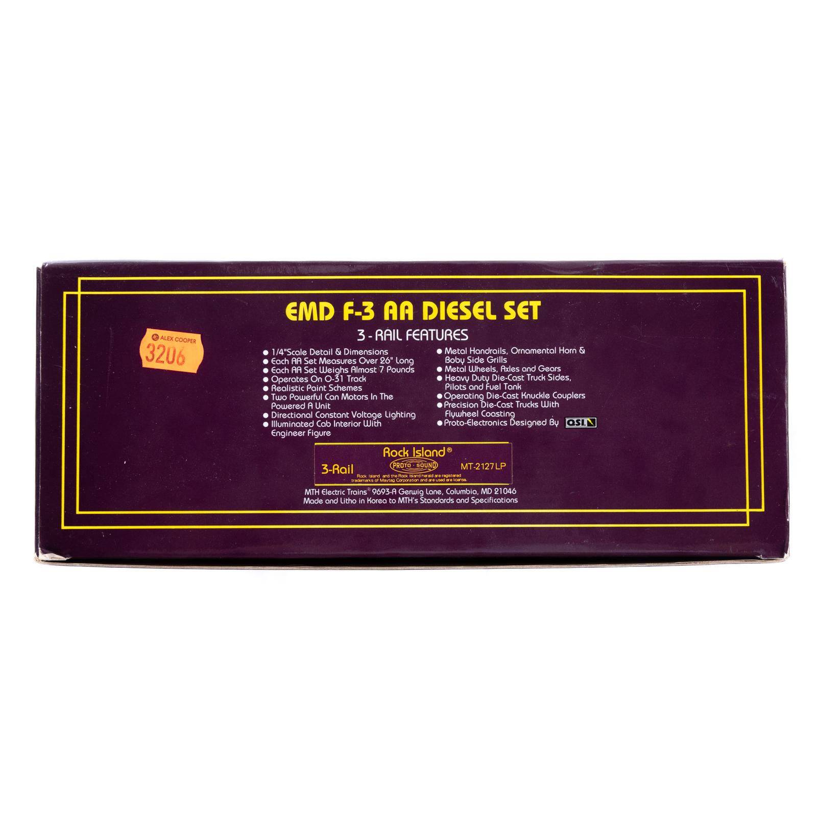 M.T.H. EMD F-3 AA DIESEL SET Rock