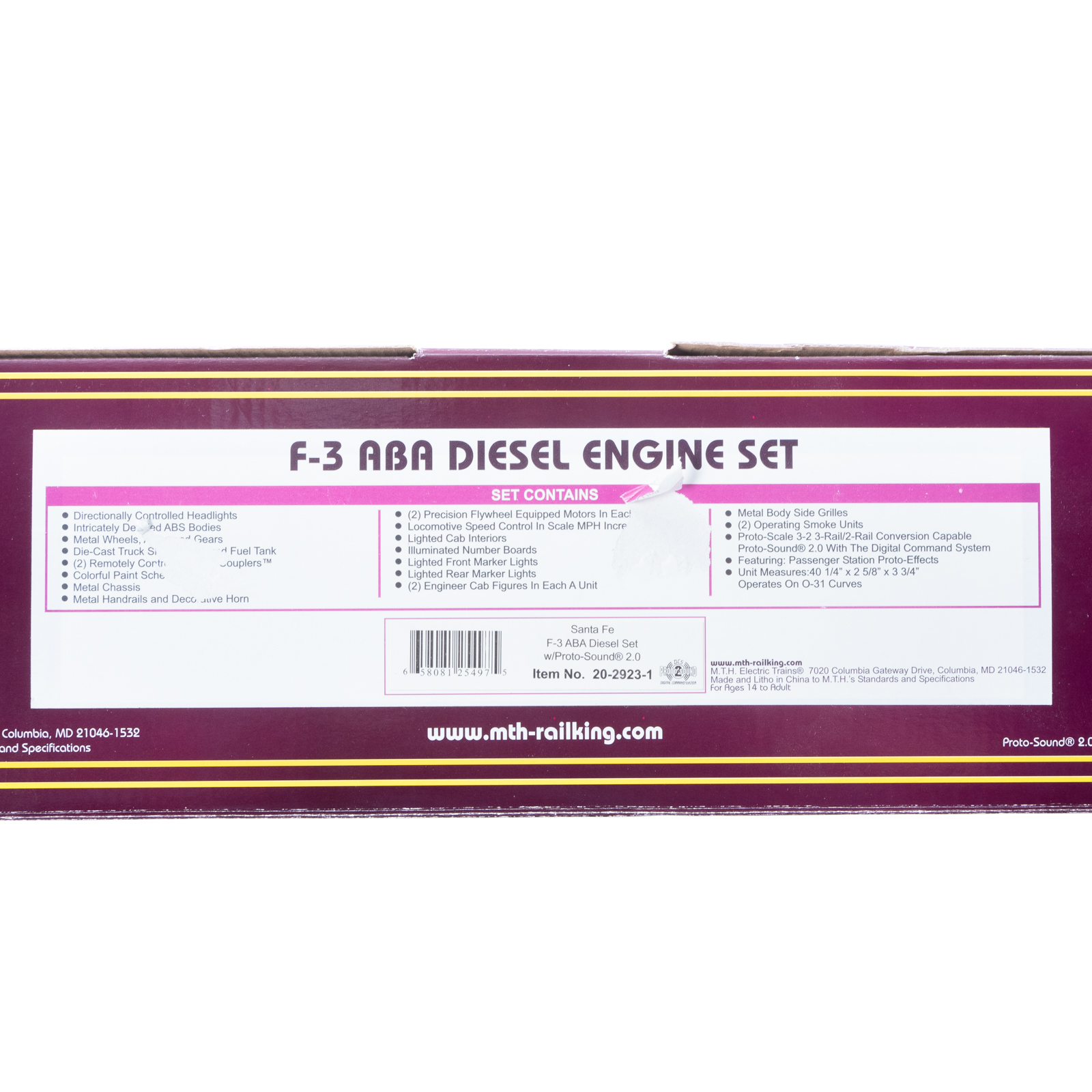 M.T.H. F-3 ABA DIESEL ENGINE SET