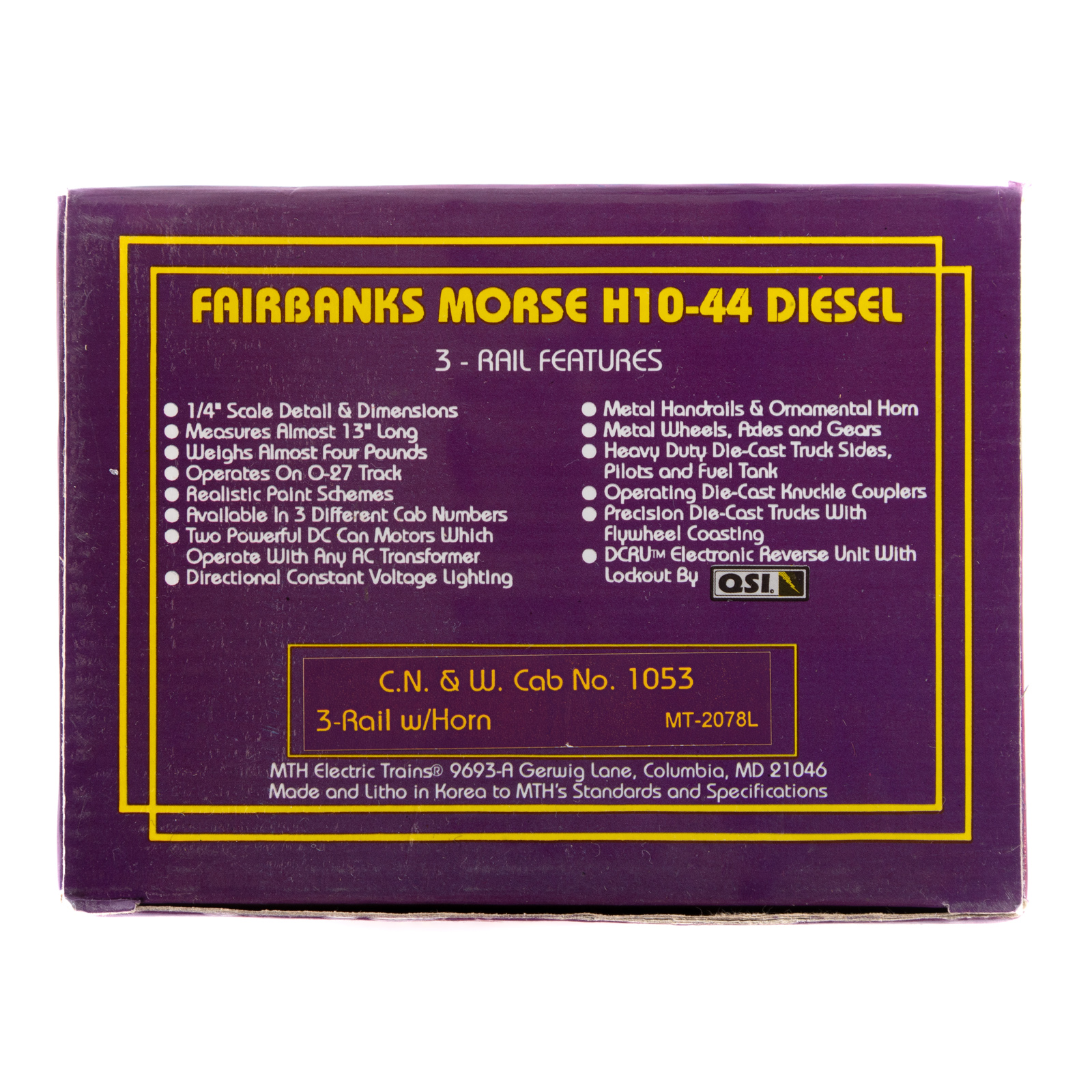 M.T.H. FAIRBANKS MOORSE H10-44