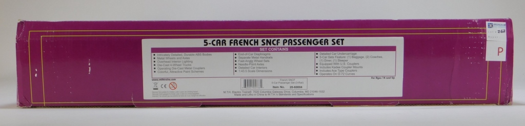 MTH FRENCH 5 CAR SNCG PASSENGER