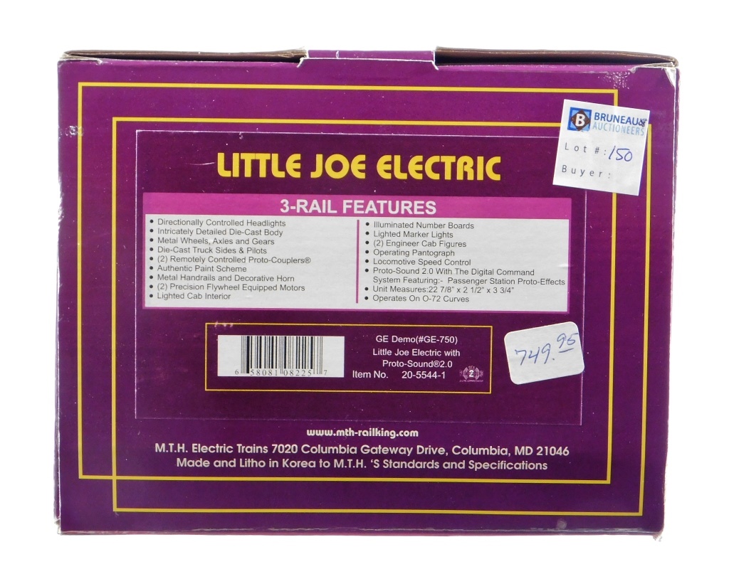 MTH GE DEMO LITTLE JOE ELECTRIC O