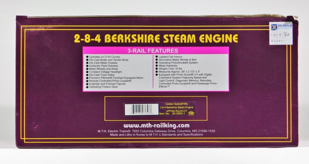 MTH GOLDEN SPIKE 284 BERKSHIRE