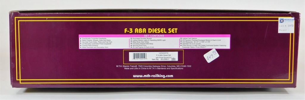 MTH LACKAWANNA F-3 ABA DIESEL