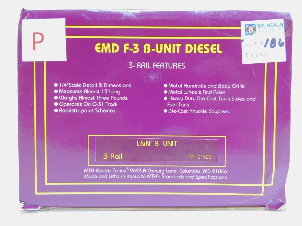 MTH L&N B UNIT EMD F-3 B-UNIT