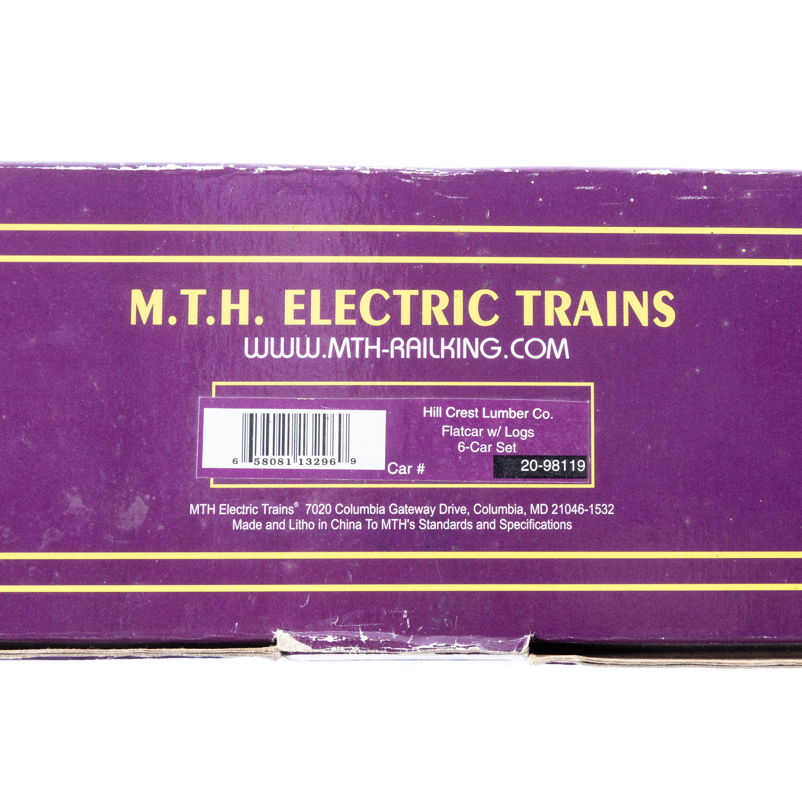 M.T.H. LUMBER CAR SET Hillcrest