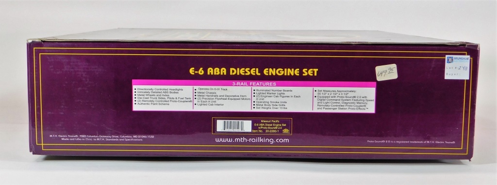 MTH MISSOURI PACIFIC E-6 ABA DIESEL