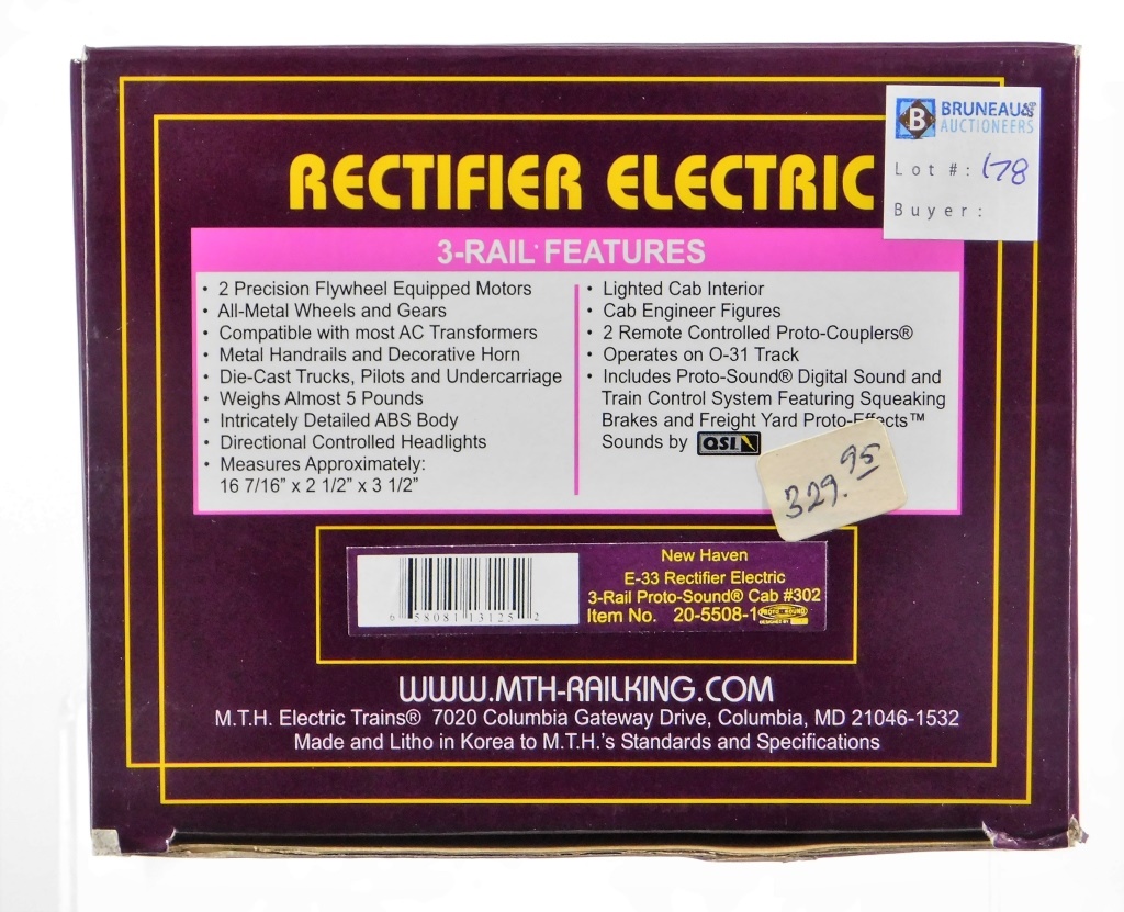 MTH NEW HAVEN E-33 #302 RECTIFIER