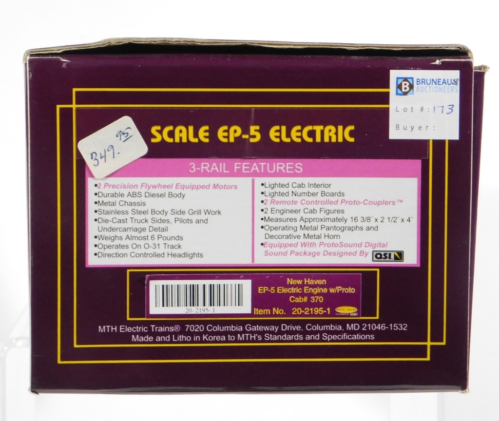 MTH NEW HAVEN EP-5 ELECTRIC