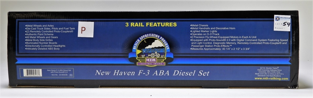 MTH NEW HAVEN F-3 ABA DIESEL ENGINE