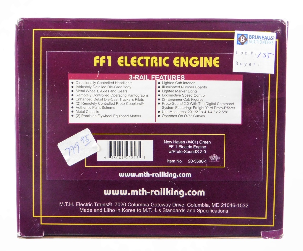 MTH NEW HAVEN GREEN FF1 ELECTRIC